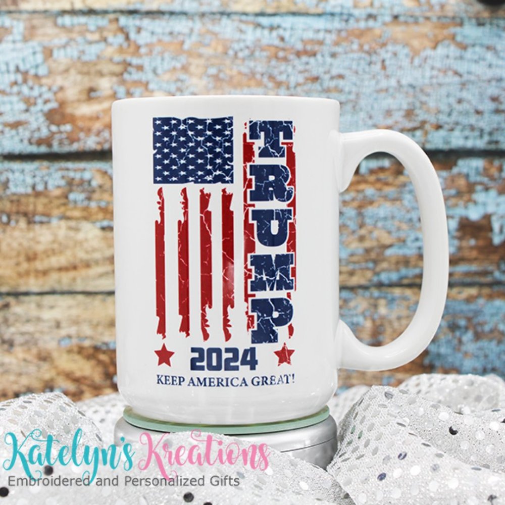 NEW Trump 2024 Keep America Great! - 15oz Ceramic Coffee Mug RTS